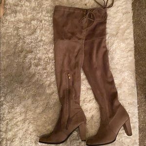 Thigh high suede style boots!
